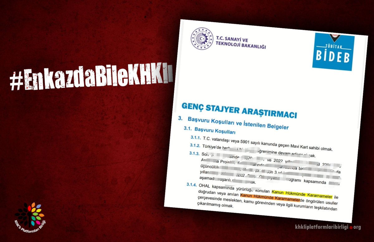 Bunu da yaz tarih!

Tübitaktan skandal:
KHK'lıysan burs yok

#EnkazdaBileKHKlı
👇👇👇
youtu.be/ALljR2aGTyo
<a href="/Tubitak/">TÜBİTAK</a> <a href="/TubitakBIDEB/">TÜBİTAK BİDEB</a>