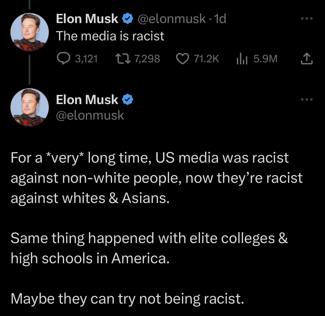 wkamaubell's tweet photo. With “hot takes” like this, @elonmusk is gonna have to pay me $11 a month to stay on this app. https://t.co/vNtkrry6tA