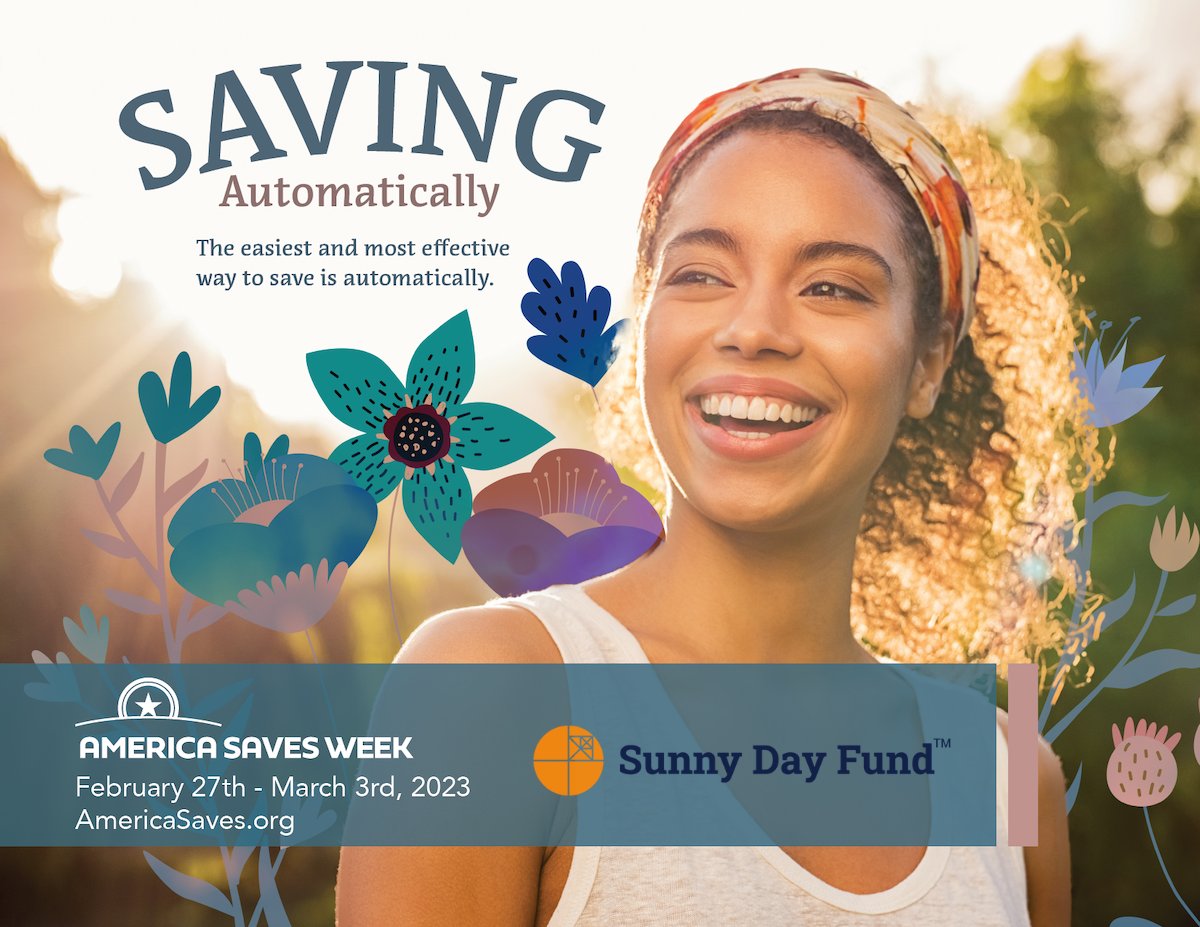 sunnydayfund's tweet photo. 🤔Unsure how to start saving?
Explore how to #SaveAutomatically as part of #AmericaSavesWeek!
Automating savings allows you to prioritize saving effortlessly in your routine, while giving you control over your financial habits.
Read more: https://t.co/ISETXtCaFu
#ASW2023 https://t.co/xjsMZUocMm