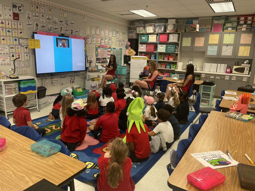 Special readers today to kick off #readacrossamerica week! Thank you to the South Alabama Cheerleaders for reading to us today! <a href="/MaryBAustin/">Mary B. Austin Elementary</a>
