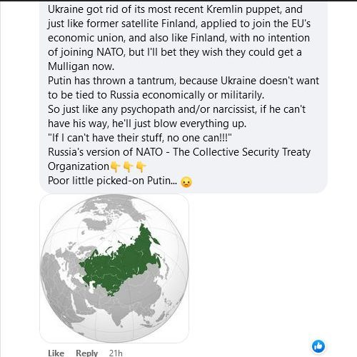 ritchiepage2001's tweet photo. Ukronazis is trending, but it's mostly #DoreKnobs and #Muskrats.
I haven't seen a Venn Diagram, but I'll bet there's some overlap.

FOR STARTERS THIS IS RUSSIA’S VERSION OF NATO; The Collective Security Treaty Organization (CSTO; Russian romanized...

https://t.co/iqANILFSNw https://t.co/BgjPzpCpLI