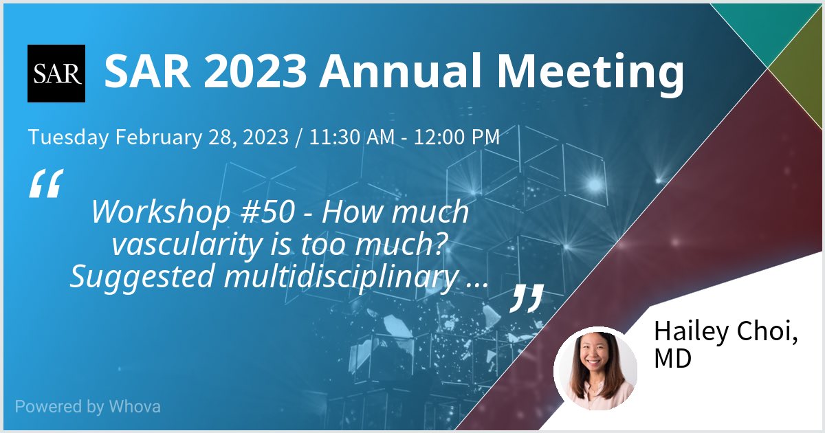 Uterine “AVM” may be a myth.. come chat more with us tomorrow at #SAR23 - via #Whova event app ⁦<a href="/LiinaPoder/">liina poder</a>⁩