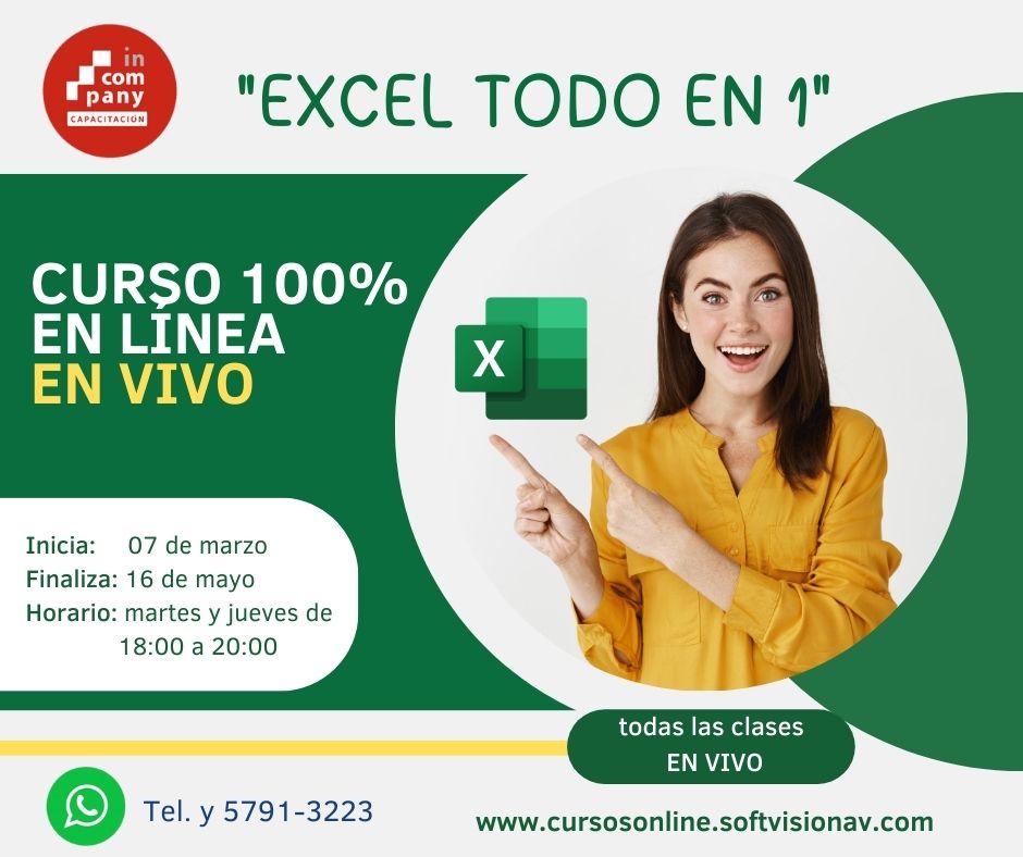 SoftVisionAV's tweet image. &quot;Domina Excel desde casa: Descubre nuestros cursos en línea y conviértete en un experto en hojas de cálculo&quot;
EN VIVO, inician 07 de marzo.
Visita nuestras opciones de Excel
cursosonline.softvisionav.com/excelporinicia…
Regístrate form.jotform.com/230575300005845
 
#cursosdeexcelenlinea #Excelenlinea