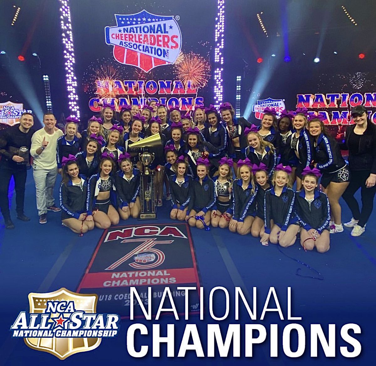 The work was worth it!!! 💜🏆🐈‍⬛ #nca #theworkisworthit #ncachamps #nca2023 #CheerAthletics #cheerleading #cheerleader #thebestofthebest #theworldneedsmorecheer #CAFelines #yougottawantittowinit #THEStandard