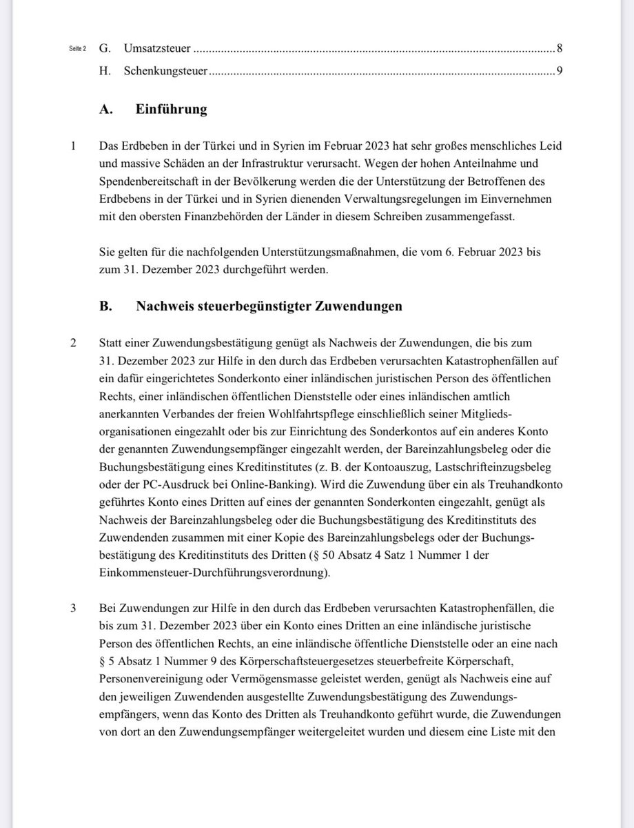 #Erdbeben - Im Einvernehmen auch mit der ⁦@FHH_FB⁩ hat das ⁦@BMF_Bund⁩ einen Erlass für steuerliche Hilfen für die Erdbeben-Opfer in der Türkei 🇹🇷 & in Syrien 🇸🇾 herausgegeben - viele Aktionen f. d. Opfer sind damit jetzt steuerlich begünstigt. bundesfinanzministerium.de/Content/DE/Dow…