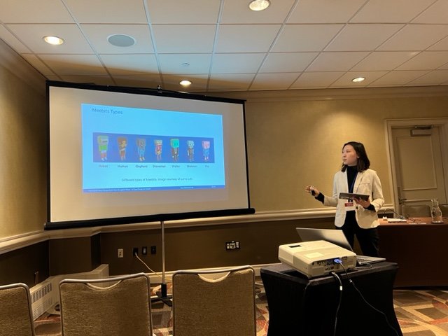 Smith_Economics's tweet image. A terrific group of students from @Smith_Economics presented their research at #EEA2023 this weekend!  
Action shot of Michelle Sijia Ma: