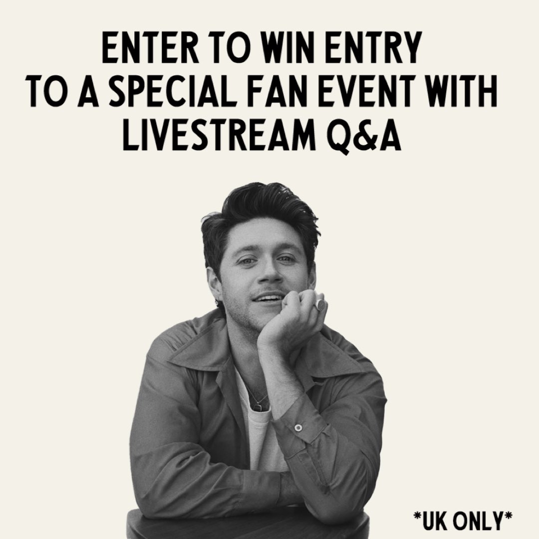 NiallOfficial's tweet photo. UK Lovers ! Sign up for a chance to attend a special Heaven fan event and livestream chat with me: https://t.co/lzDeQ3WCq8 https://t.co/80enRJmFSE