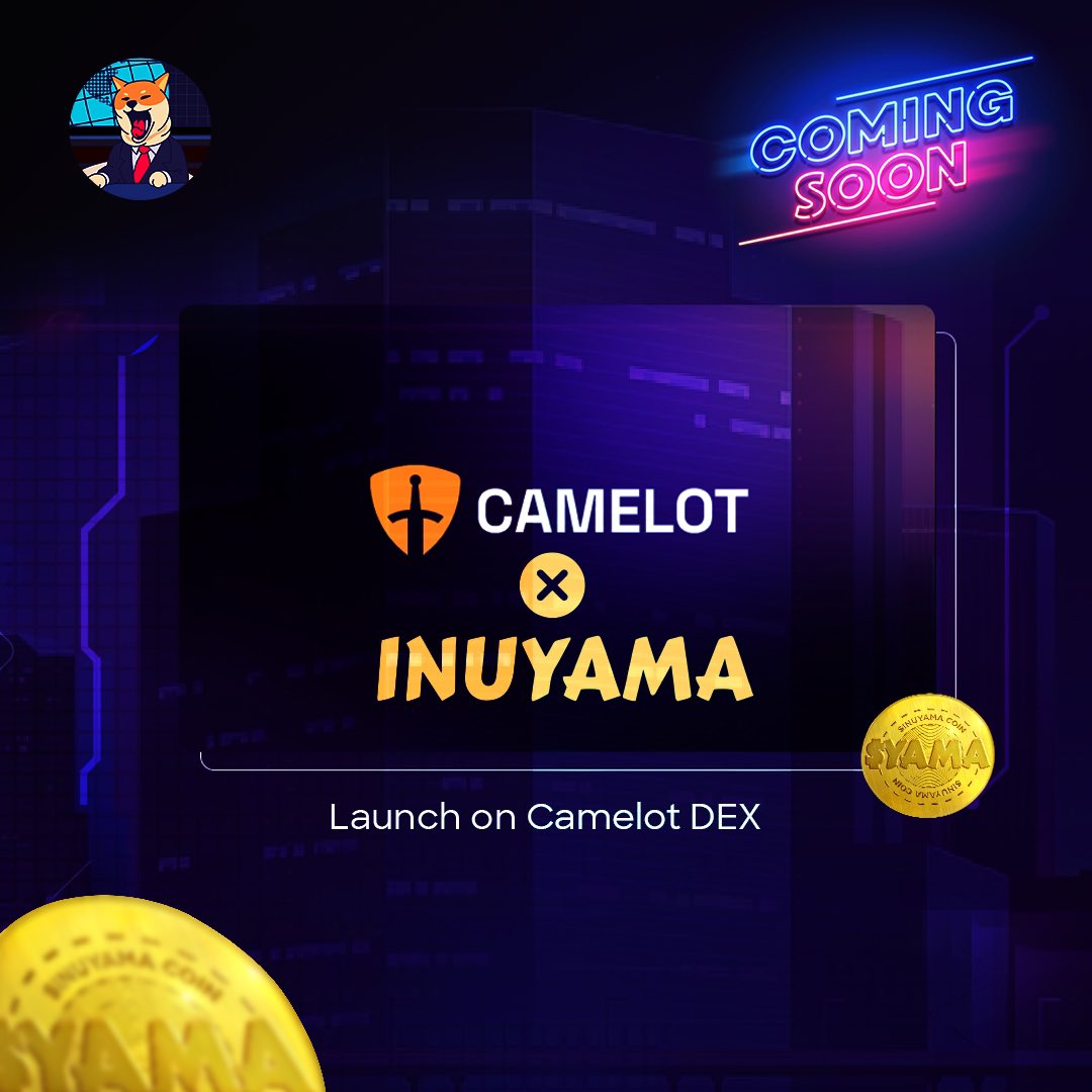 InuyamaToken's tweet photo. The launch of Inuyama on Arbitrum via @CamelotDEX has been greatly anticipated.

We believe this will dramatically increase the value, adoption and accessibility of $YAMA tokens on the blockchain.

Let’s discuss more about this in a thread; https://t.co/B8l6lVfLo9