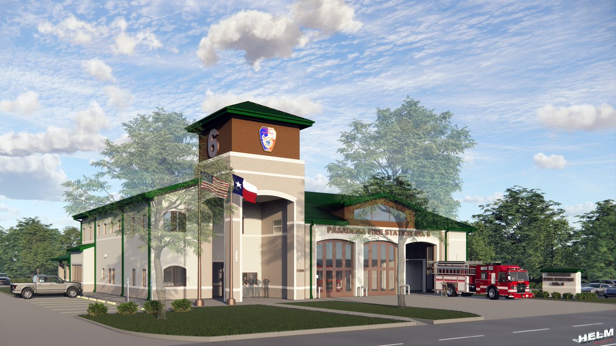 PasadenaFireTX's tweet photo. #ICYMI At the 2023 State of The City Address, the design &amp; construction of station 6 &amp; station 7 were officially announced. We are excited to share with you the official design concepts for our new &amp; upcoming fire stations. Construction is expected to begin in the coming months. https://t.co/H9rx3BTRKM