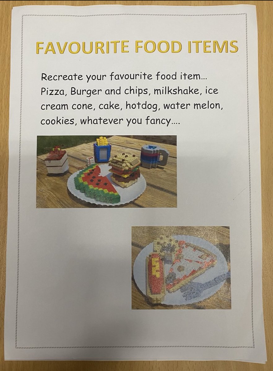 cutthorpe's tweet photo. Cutthorpe’s first Lego Club in action… the children loved creating their favourite food items. We had a burger, a pizza slice, French fries and lots more. Well done builders👏 🍕 🍔 🥤 
.
#LEGO #stemclub #legorocks #imagination #schoolrocks #learningisfun #teamcutthorpe https://t.co/sqxUuWtH47