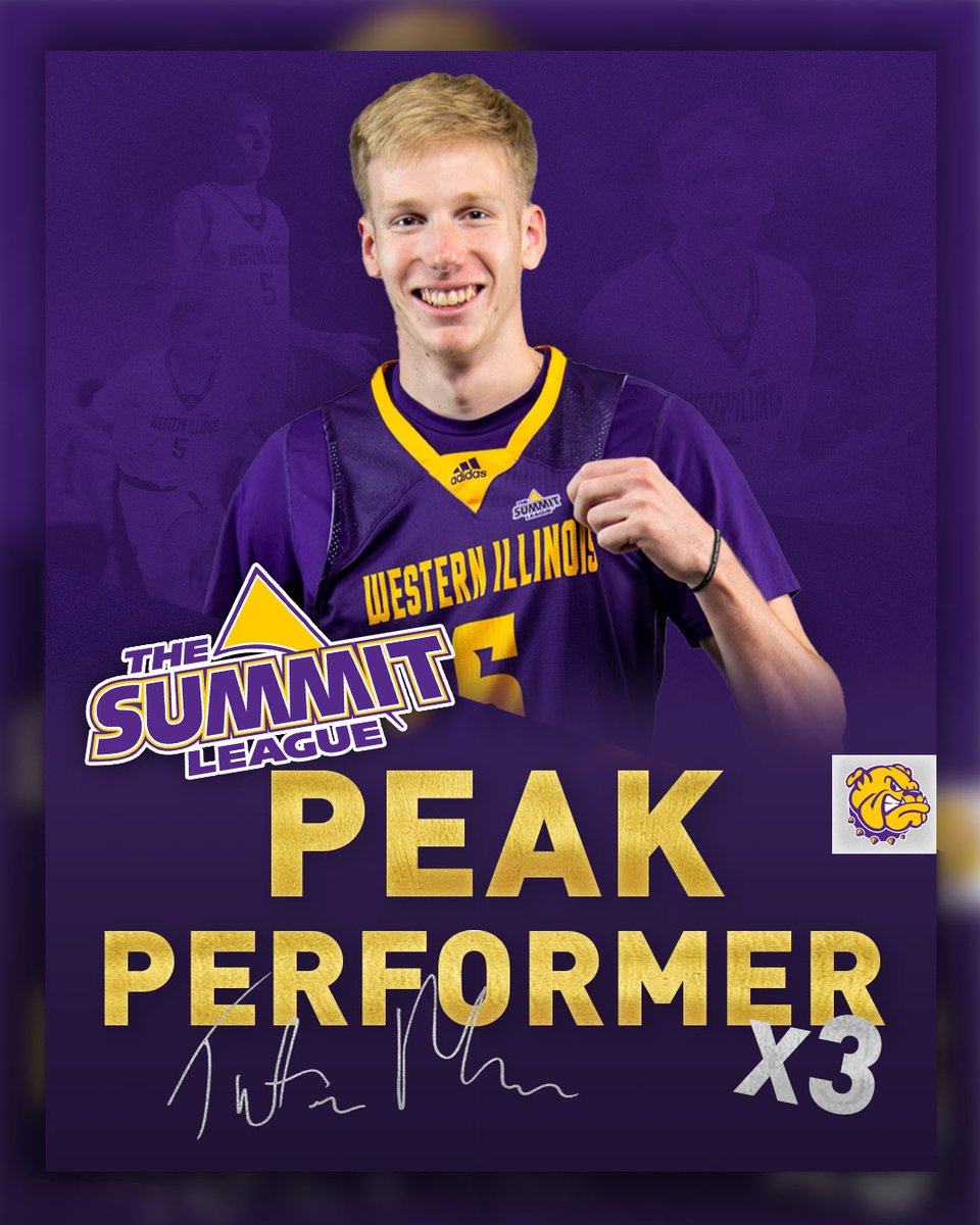 Congratulations to Trenton, earning the Summit League honor for the third time this year and fifth in his Western Illinois career, both new program bests!