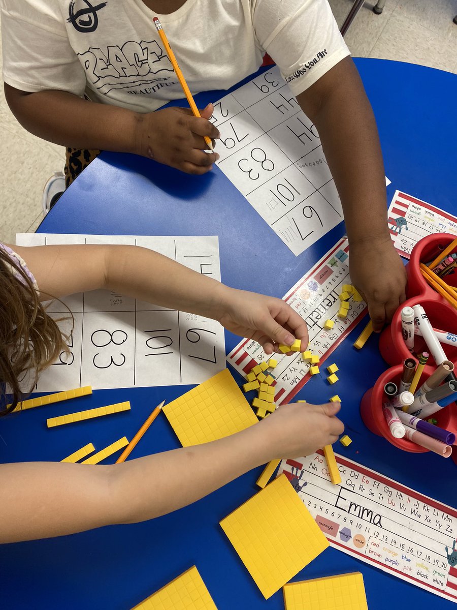 Tons of collaboration this afternoon as we continue working on place value!