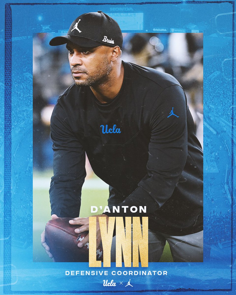 UCLAFootball's tweet photo. 𝐖𝐞𝐥𝐜𝐨𝐦𝐞 𝐭𝐨 𝐖𝐞𝐬𝐭𝐰𝐨𝐨𝐝!

NFL coaching veteran D'Anton Lynn joins UCLA Football as Defensive Coordinator! #GoBruins

𝗠𝗢𝗥𝗘: https://t.co/cyYQtfMefV https://t.co/p2iXzpsKxZ