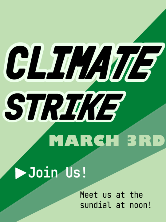 ColumbiaEcoReps's tweet photo. Come join us as we head to the @FFF_NYC_ climate strike on March 3!! We will meet at the sundial at 12:00 pm and head to Foley Square together. 🌏🌱 https://t.co/iWB3rDW74m