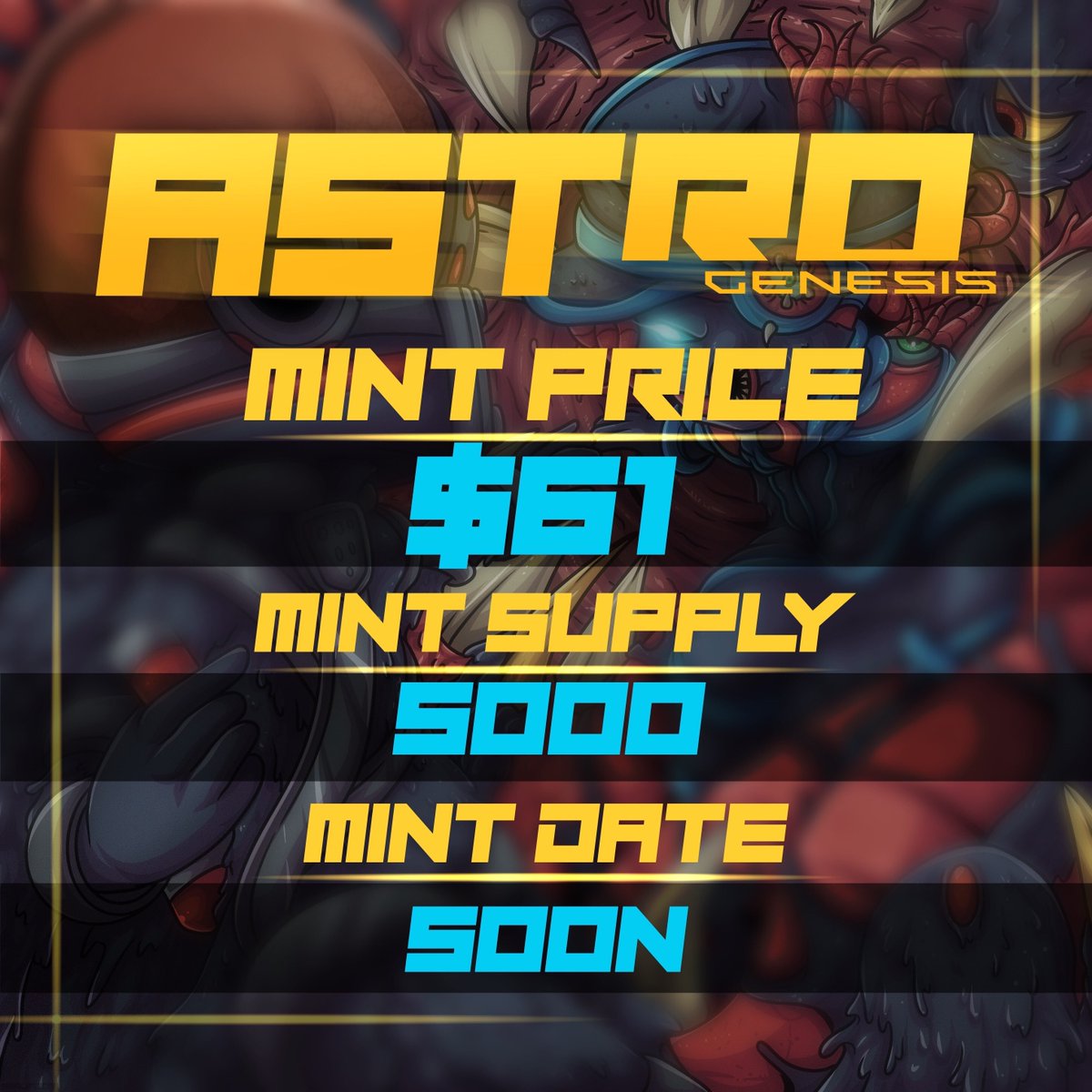 Astro_CNFT's tweet photo. ANNOUNCEMENT TIME!🚀

ADA value will be determined 24h prior to mint.
The only question that remains is WEN Mint👀

Stay tuned!

3x WL up for grabs✨ https://t.co/ISEEEmnNCT