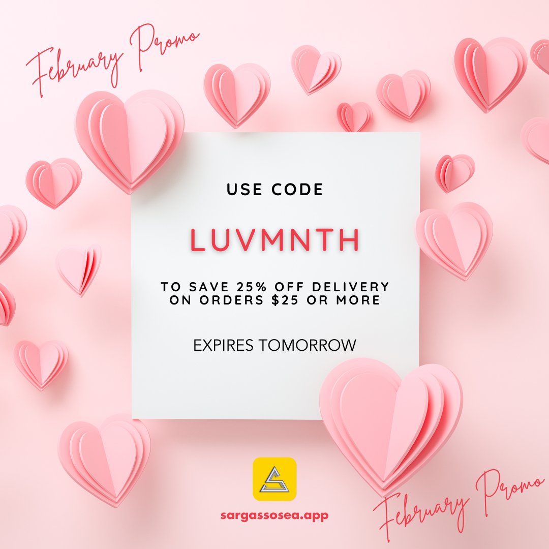 Tomorrow is your last chance to use the February LUVMNTH promo code and save on delivery!