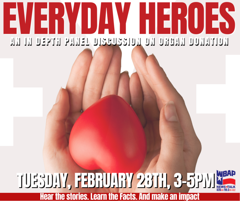 WBAP247NEWS's tweet photo. TOMORROW: TOMORROW on Newstalk 820 WBAP, join Chad Carroll from @donatelifetexas , Kelli James @SWTransplant Tara Storch of @taylorsgift, organ recipient Lisa Barker, and organ donor Robin Bagwell for a panel discussion on organ donation https://t.co/Pz8OKlgufP