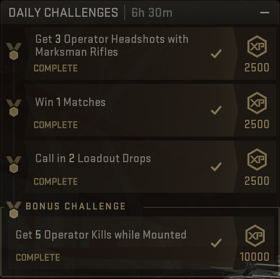 Nastrand's tweet photo. @CallofDuty @InfinityWard can you please fix your daily challenges? I am getting 2500xp and 10k xp for bonus when friends are getting 5000xp and 20k xp for theirs and sometime 40K! them vs me https://t.co/iwtZOBsXRj