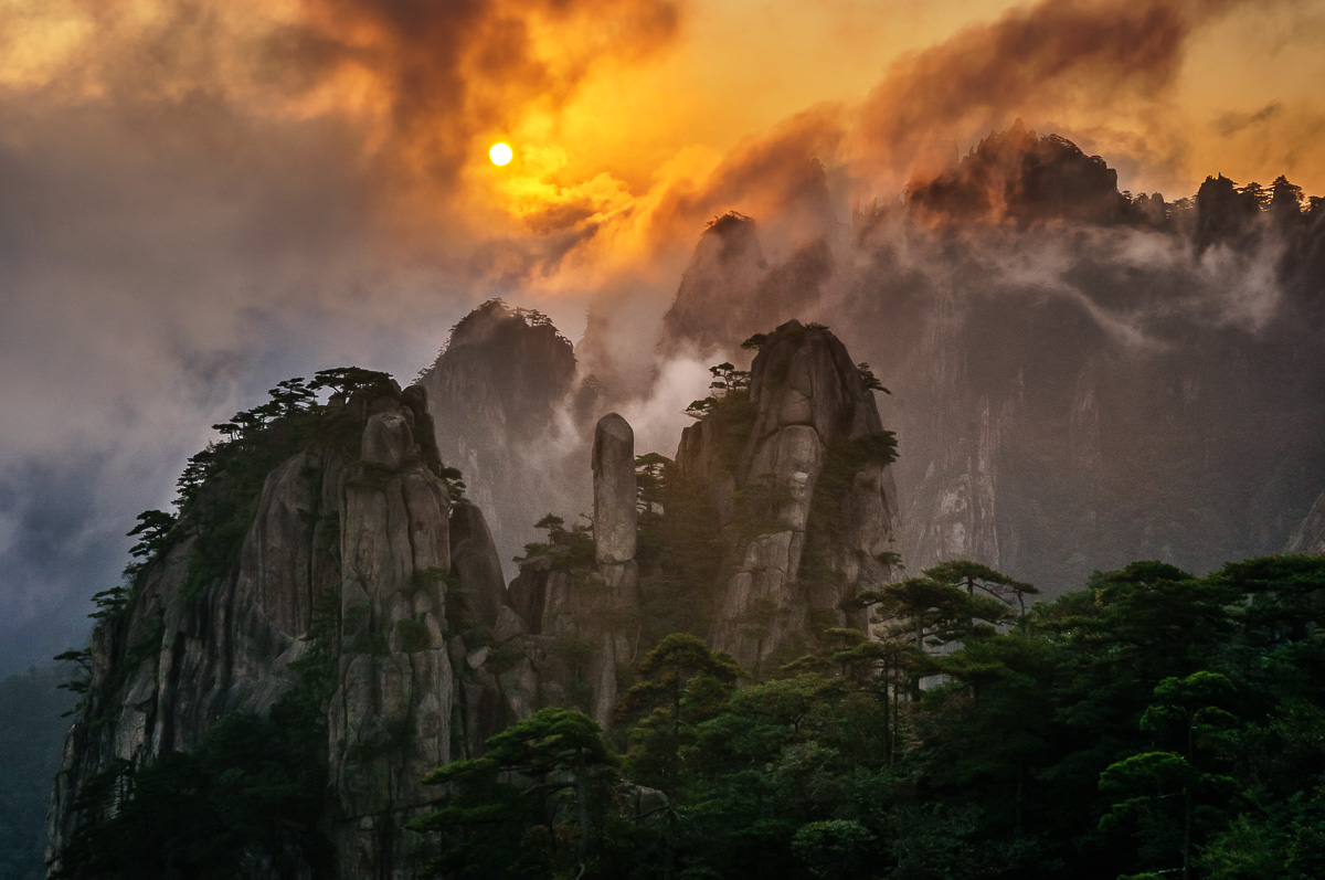 Huangshan #3 Huangshan National Park, UNESCO World Heritage Site, China Only 3 flights, a bus trip, and 60,000 steps to get to an otherworldly place where jagged granite peaks are shrouded in mist and pine trees grow out of the rock. Foundation 🔗👇
