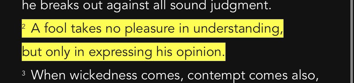 thedrewweeks's tweet photo. Not everything deserves your input. 🔑

Proverbs 18: 2 https://t.co/32nxxCytJ5