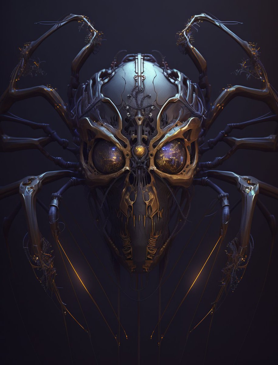 devprkass's tweet image. Gothic Spider head🔥
#NFTs #aiartcommunity 
#aiartwork #aiartdailytheme #digitalart #artistsoninstagram #artist #blender3d #artwork #digitalart #digitaldrawing