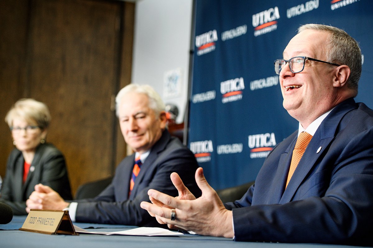 uticauniversity's tweet photo. The Board of Trustees has selected Dr. Todd Pfannestiel as the next president of Utica University. On August 1, 2023, he will officially be appointed the University’s tenth president. https://t.co/lgGBqFIQPI