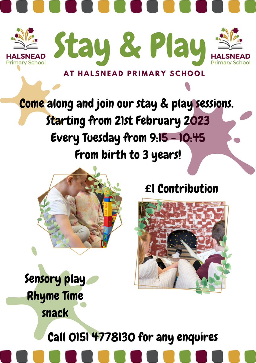 HalsneadNursery's tweet photo. Don’t forget to let all your friends know about our wonderful stay and play! Lots of fun activities for your little ones. @Halsneadschool https://t.co/Qj8Jv7dZvS