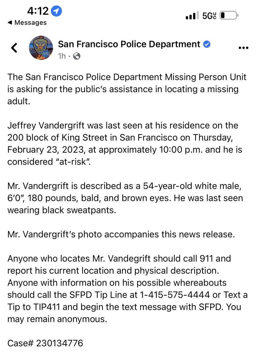 Bay Area friends please share in the search for <a href="/JV/">JV</a>