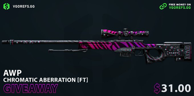 🔥 CS:GO GIVEAWAY 🔥

🎁 AWP | Chromatic Aberration ($31)

➡️ TO ENTER:

✅ Follow me &amp; <a href="/CasinoCurd/">CasinoCurd</a> &amp; <a href="/VGORefsgg/">VGORefs.gg</a> 
✅ Retweet

⏰ Giveaway ends in 48 hours!
#CSGO #CSGOGiveaway