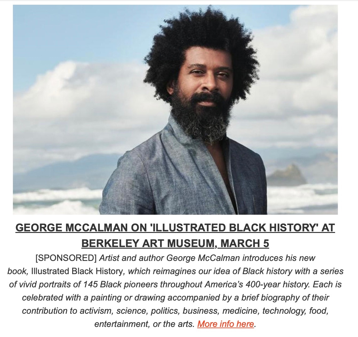 THANK YOU @BAMPFA for advertising in 48 Hills! Don't miss the ever-awesome @mccalmanco talk about his book next Sunday: bampfa.org/event/george-m…