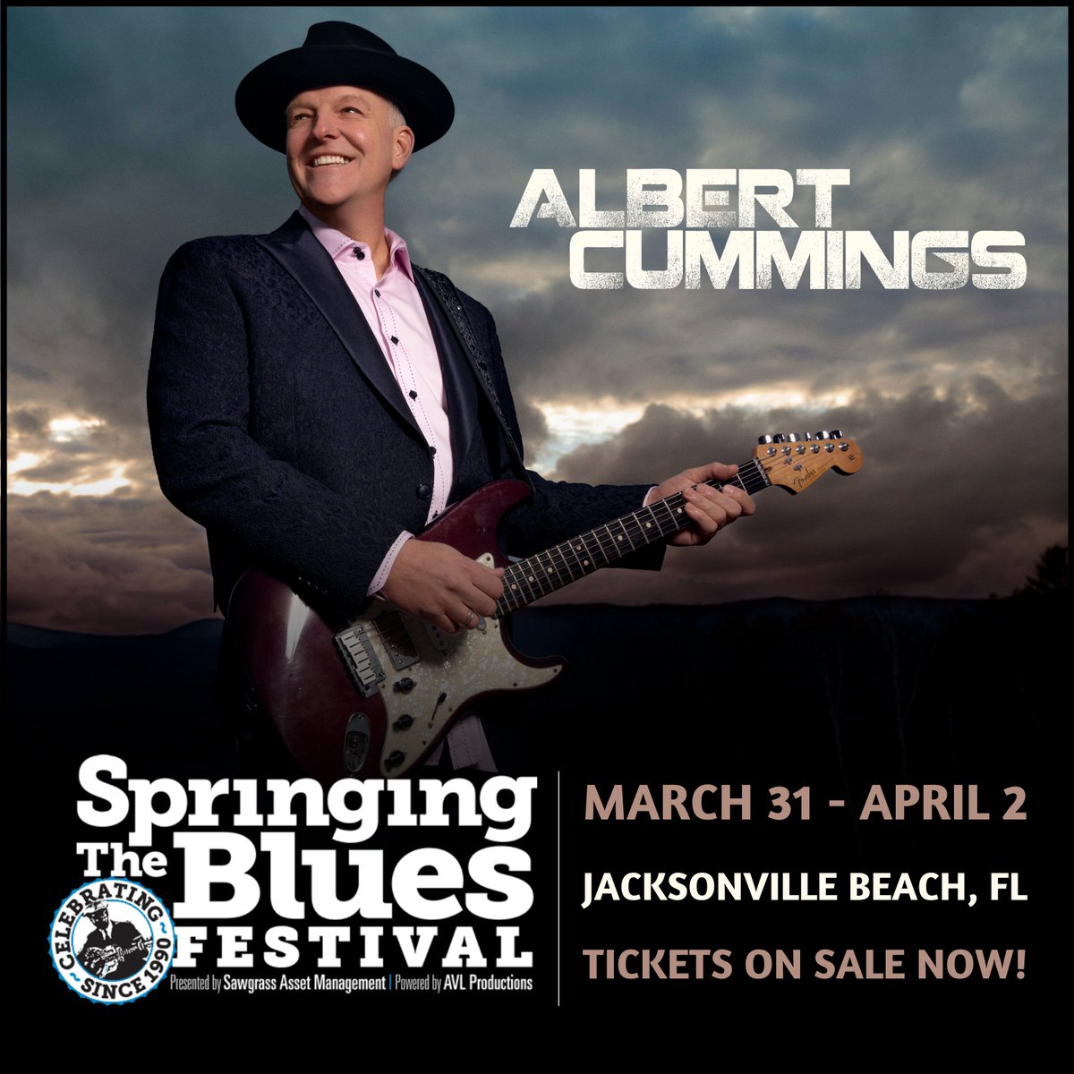 AlbertCummings's tweet image. I’m SO excited to be part of the lineup for @Springing_Blues Festival down in Jacksonville Beach, FL! I'll be playing on FRIDAY night, but the festival will run all weekend long! Tickets are on sale NOW at the link on my bio or at SpringingtheBlues.com. See you there! ☀️🌴🎶
