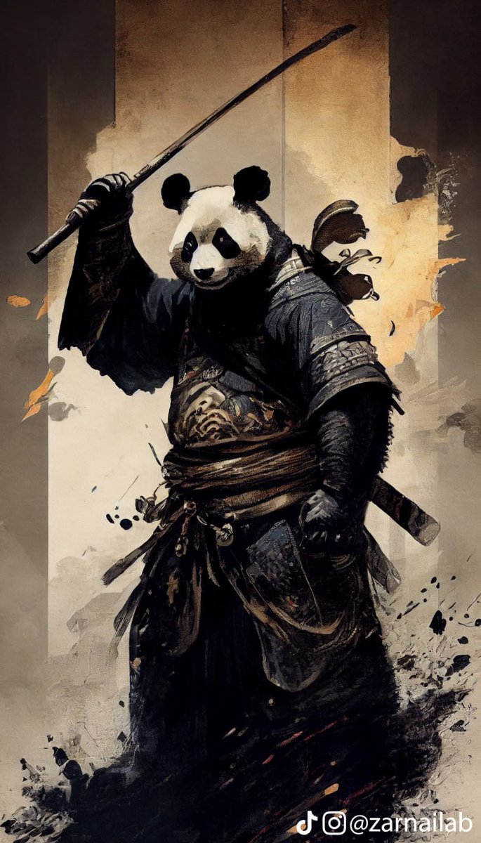 ZarnAILab's tweet photo. Panda x Samurai | #ZarnAILab

2/3 https://t.co/tFjL5XtKMs