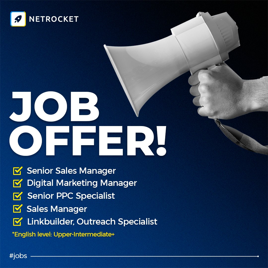 Netrocket_seo's tweet image. Work from anywhere with Netrocket: Remote vacancies in Internet Marketing 🚀

To learn more about each of our available vacancies, including detailed job descriptions and requirements, go to Work.ua: bit.ly/3Z4MVrB

#joboffer #digitaljob