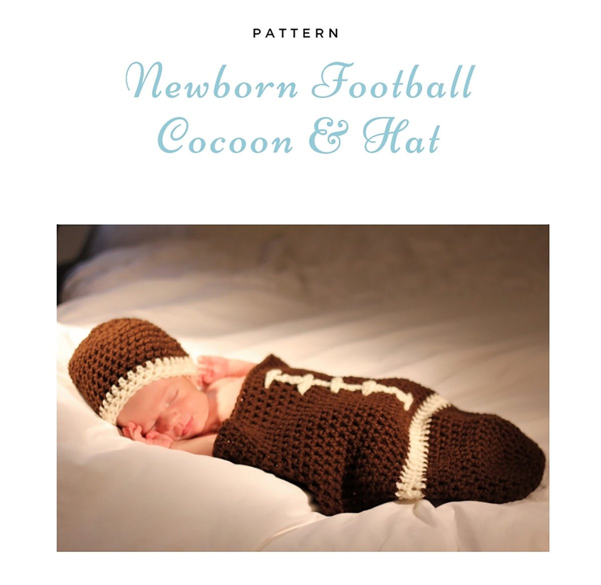 Excited to share this favorite in my #etsy shop: Crochet Football Cocoon and Hat - Newborn Photo Props - PATTERN ONLY etsy.me/3Y6FdM4 #crochet #babyfootball #footballcocoon #babyboyfootball #newbornphotoprop #babycocoon #babyphotoprop #crochetcocoon #foot