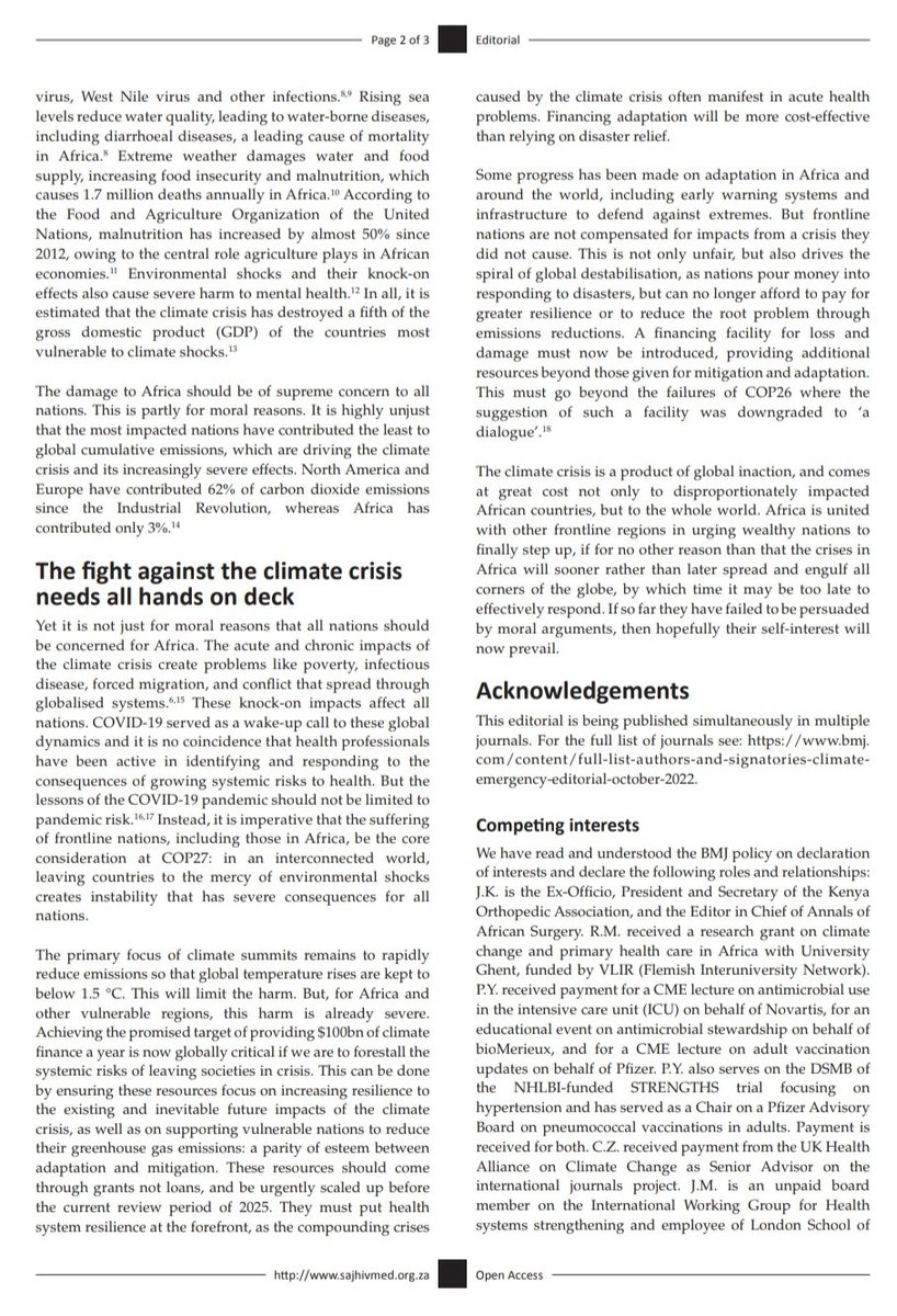 StreetTreck's tweet photo. ♻️#ᑭᒪᗩᑎETᖇEᑕYᑕᒪE4ᑌ🧠#48
#SouthernAfrican #Journal of #HIV #Medicine
#ISSN:2078-6751 #online
✍️By
LAtwoli etal #Feb2023
"#COP27 #ClimateChange #Conference: #UrgentAction #Needed for #Africa and the #World"
#ExtremeWeather #Malnutrition
♻️#PlanetRecycle4U #FullPdf📜⬇️ https://t.co/xoywKgNJxQ
