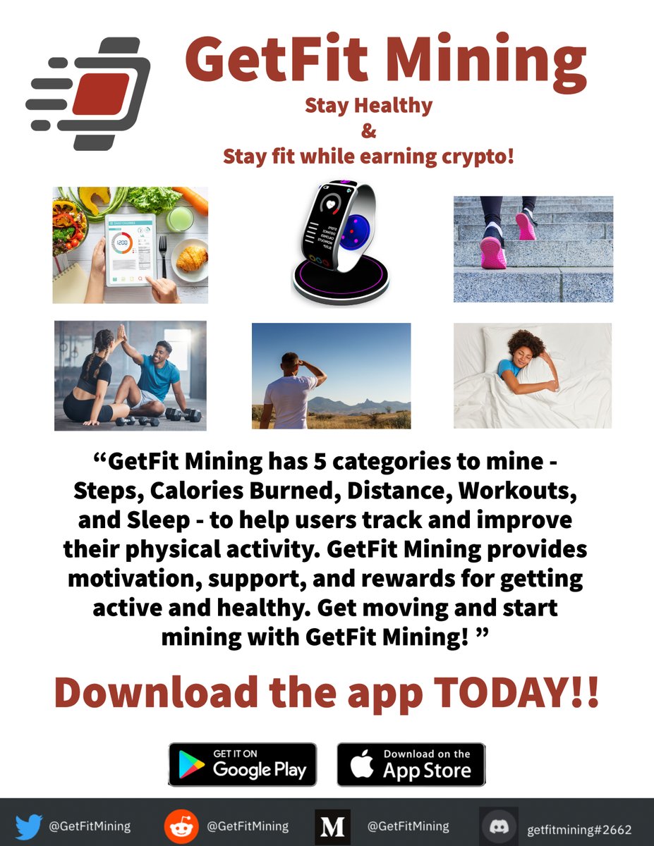 GetFitMining's tweet photo. #GetFitMining #fitnessapp #activitytracker #sleep #crypto #wellness #weightloss #fitnessapp #activitytracker #crypto #fitness #gym #workout #motivation #bodybuilding #training #health #gymlife #crossfit #muscle #Bitcoin https://t.co/QLNFX4UnyC
