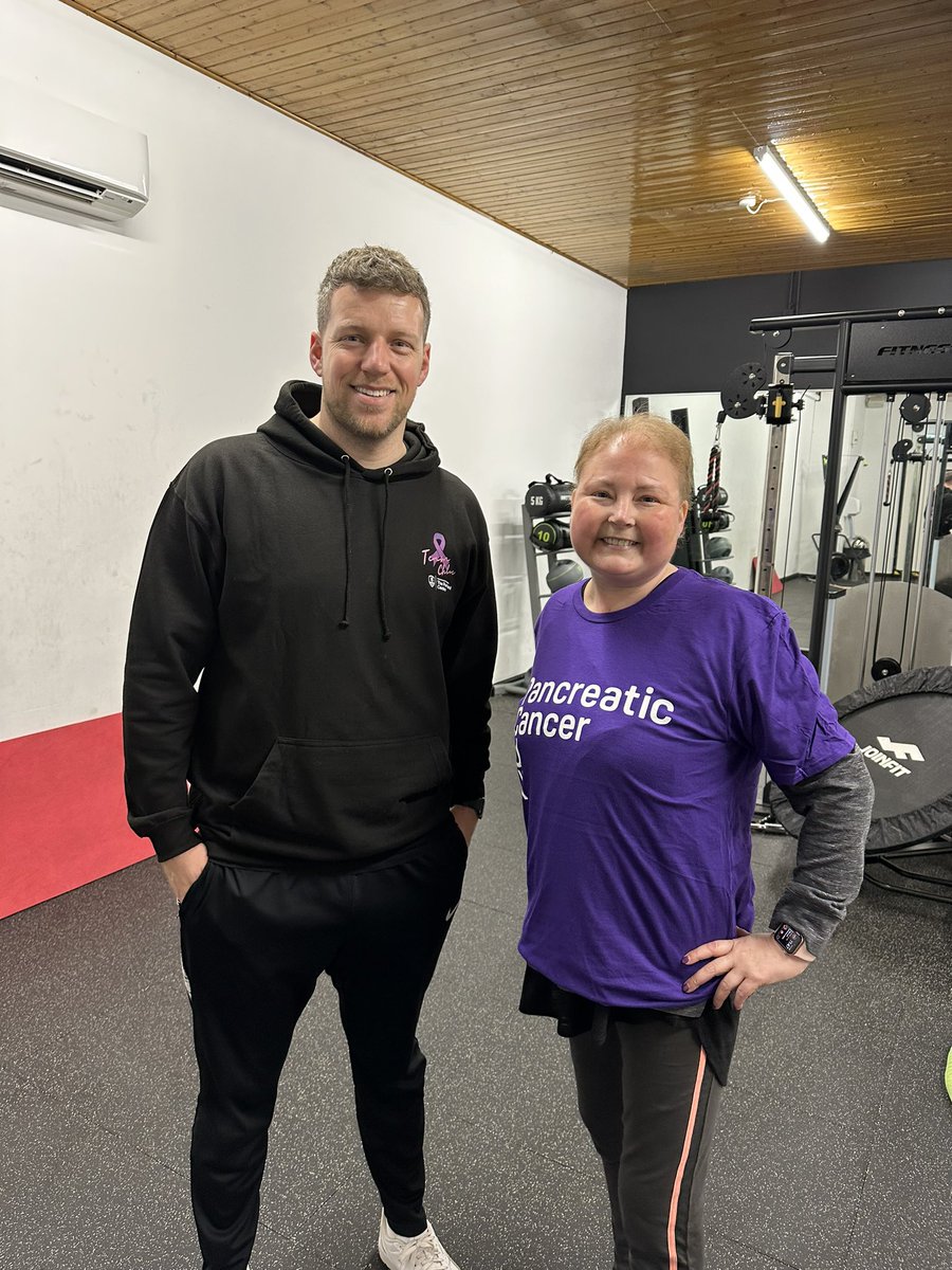 Thank you <a href="/NCFCFoundation/">Notts County Foundation</a> CARE programme for getting me back exercising again, it’s very strange doing exercises that you once found easy now are so difficult, I will get there and be back fit and strong soon. Thank you <a href="/PancreaticCanUK/">Pancreatic Cancer UK</a> for my new T-shirt #pancreaticcancer #PCUK