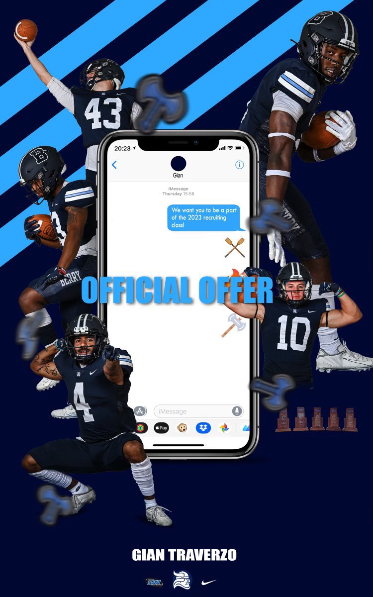 TroupRecruitz's tweet photo. 2023 Harris County HS DB Gian Traverzo @GianTraverzo has committed to Berry College @BerryFootball @BCCoachK #CountyWay #KeepClimbing #RecruitTheCounty @RecruitGeorgia https://t.co/ruedvrftvE