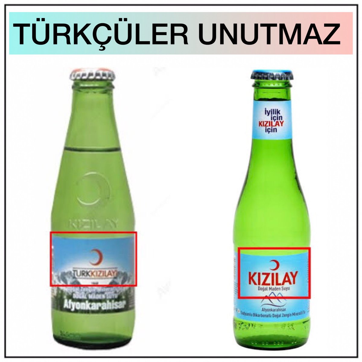 Kızılay, 2014’de çözüm sürecinin etkisiyle “Türk Kızılayı” adıyla sattığı maden sularından Türk’ü kaldırarak “Kızılay” olarak piyasaya sürmüştü!

“TÜRKİYE TÜRKLERİNDİR!”
#TürkKızılayı