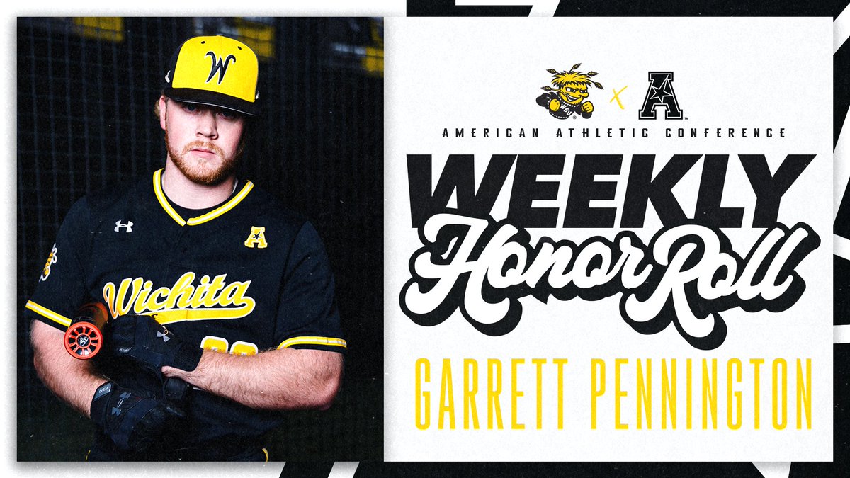 Wichita State Baseball (@goshockersbsb) on Twitter photo Guess next week he'll just have to hit .600 🤷♂️
11-for-19 with four extra base hits earns Penny a spot on the <a href="/American_BSB/">American Baseball</a> Honor Roll. Guess next week he'll just have to hit .600 🤷♂️
11-for-19 with four extra base hits earns Penny a spot on the <a href="/American_BSB/">American Baseball</a> Honor Roll.