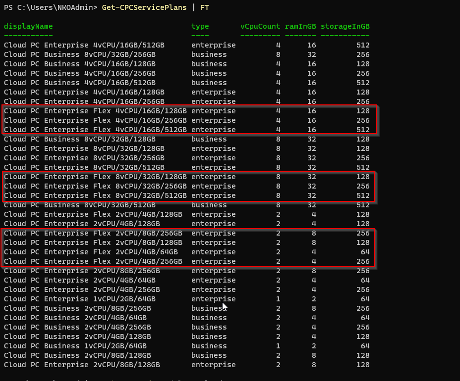 NielsKok5's tweet image. Are new plans coming to Windows 365?! :-)

Found with the PSCloudPC Powershell module.

#Windows365 #PSCloudPC