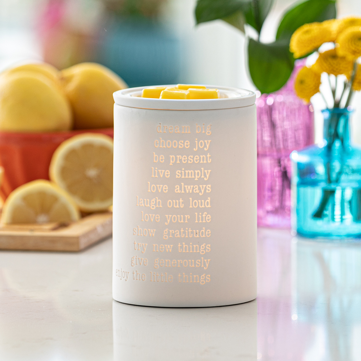 Coming March 1st! 
Simple Reminders Warmer
#scentsy #scentsywarmer #simplereminders #inspirationalquotes #inspiration #dreambig #choosejoy #bepresent #livesimply #lovealways #laughoutloud #loveyourlife #showgratitude #trynewthings #givegenerously #enjoythelittlethings