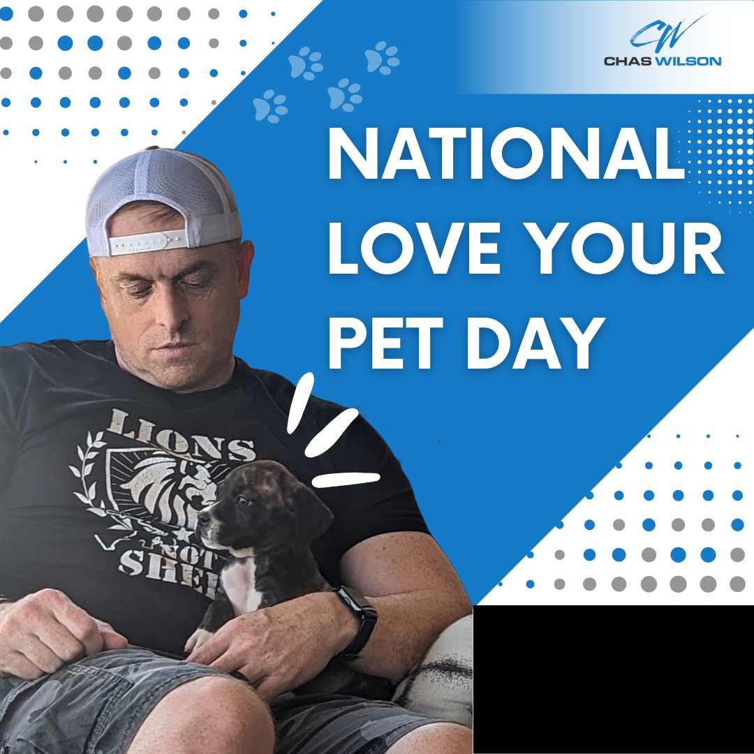ChasWilson_CEO's tweet image. Today, let's honor our pets who are part or were part of our families. They are the angels we didn't know we needed 😇

Drop a photo of your pet or pets below!
🔵
⚫
🔵
#ChasWilson #masternetworks #fiveplusoneauthor
