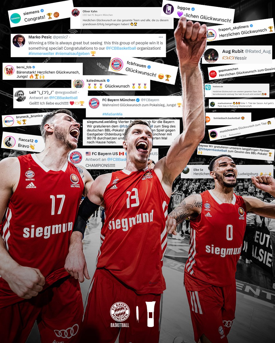 FCBBasketball's tweet photo. DANKE! 🫶
#FCBB #FourCups #Congrats || Foto: Duda https://t.co/aMI95YYVcl