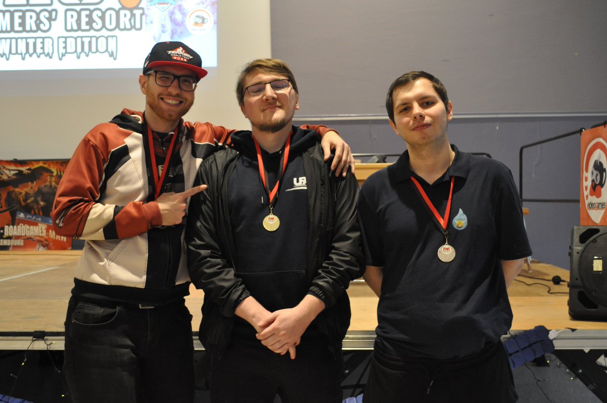 Next we have our #GamersResort #TEKKEN7 Top3:

🥇 <a href="/Gunni_Tkn/">🤔 Gunni 🤔</a> 
🥈 <a href="/rexem749/">rexem749</a> 
🥉 @Yami_Kami_FGC 

Congratulations!!!
A big thanks to everyone who participated in the tournament and made this weekend an unforgettable one!

See you on the next one! 👊🔥