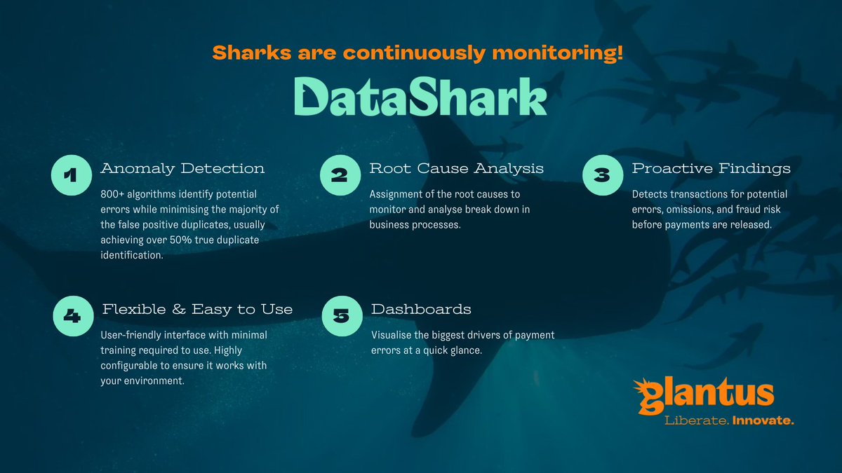 Don't let overpayments slip through the cracks! #DataShark from @Glantus monitors data systems continuously to prevent and recover overpayments. #ContinuousOverpaymentPrevention

glantus.com/solutions/over…