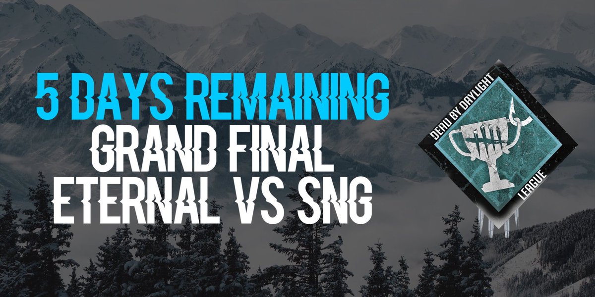 5 more days until the showdown
👑 Winter Circuit - The Grand Final
⏰ Saturday, 19:00 CET / 1:00pm ET
📺 twitch.tv/dbdleague