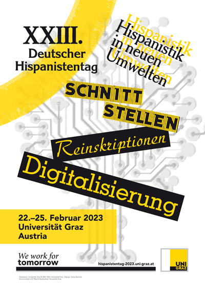 Vom 22. bis 25. Februar finden Sie uns mit einem Büchertisch auf dem XXIII. Deutschen Hispanistentag in Graz hispanistentag-2023.uni-graz.at/de/ #DeutscherHispanistentag #universityofgraz