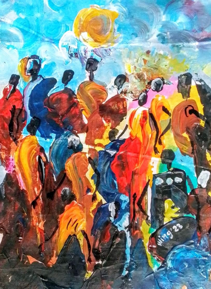 dibujante02's tweet photo. In the center "Mu gasantire".   Acrylic on canvas https://t.co/l3RBuheH5n