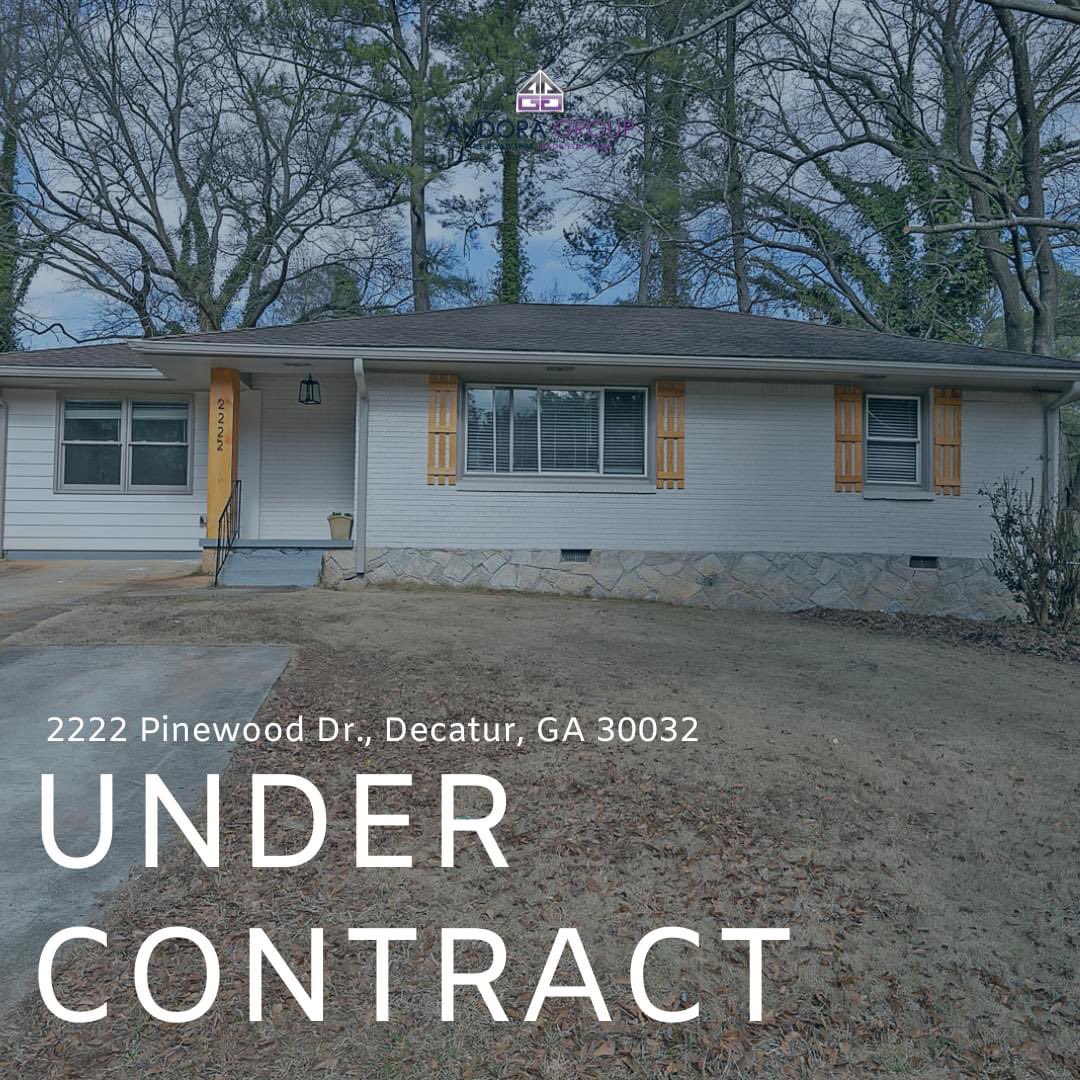 Congratulations to my seller, we are now 𝙐𝙉𝘿𝙀𝙍 𝘾𝙊𝙉𝙏𝙍𝘼𝘾𝙏 here at this beautiful home in Decatur, GA!

#undercontract #decaturga #realestate #theandoragroup #atlantarealtor